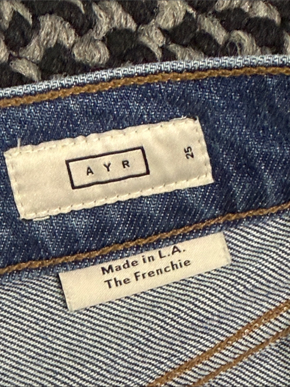 AYR The Frenchie Jeans Women's 25 High Rise Straight Leg Crop Ankle Classic - Picture 3 of 6
